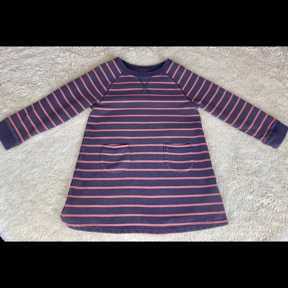 Girls Mini Boden Sweatshirt Dress - Size 3-4yrs